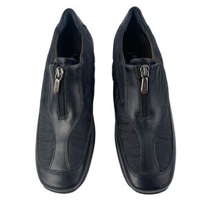 Aquatalia by Marvin K Black Leather Women’s Wedge with Zipper Size 8